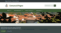 Desktop Screenshot of comune.pogno.no.it