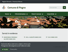 Tablet Screenshot of comune.pogno.no.it